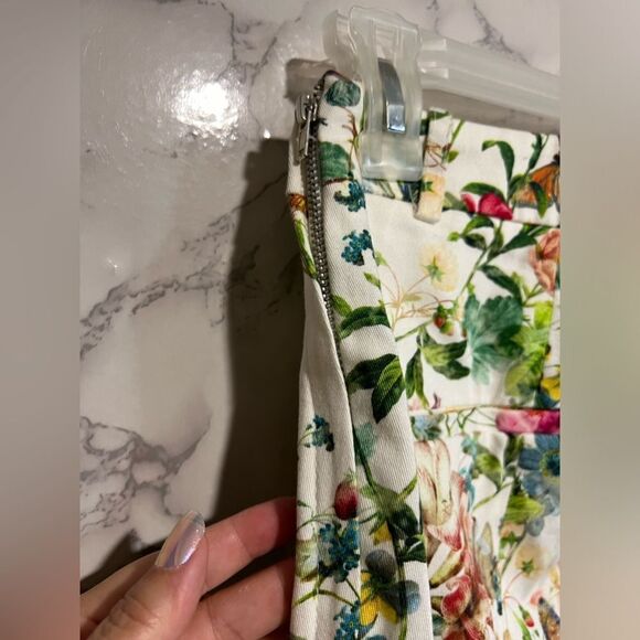 Zara Floral Straight Leg Pants - Multicolor - Picture 5 of 9